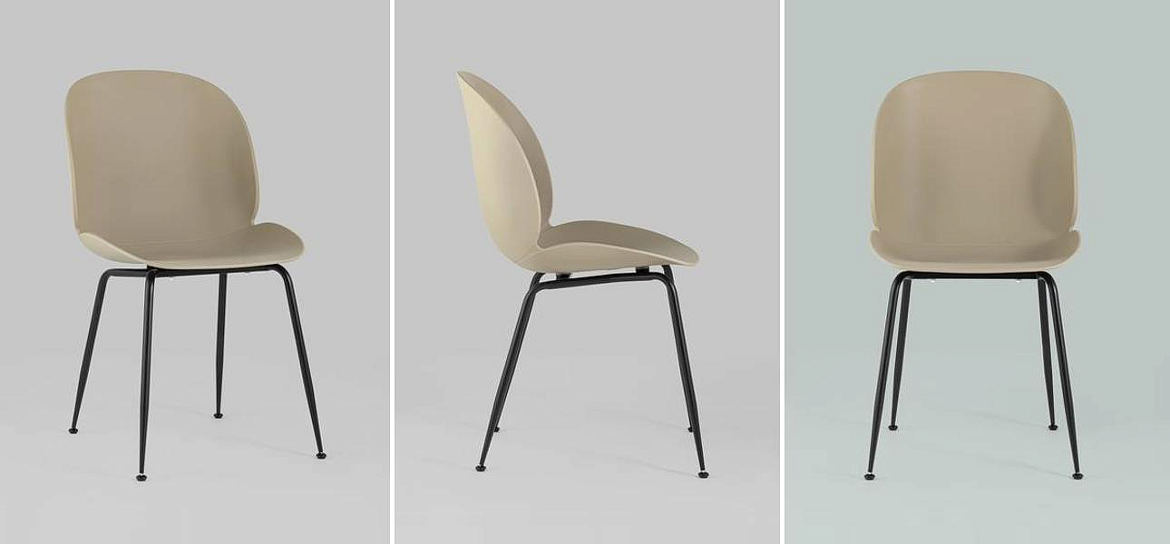 Стул Пластиковый Бежевый цвет Vendramin Chair Стул Пластиковый Бежевый цвет Vendramin Chair - Loft-Concept во Владивостоке
