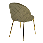 Стул велюровый хаки на золотистых металлических ножках Vendramin Chair варинант исполнения - 3 | Loft Concept во Владивостоке