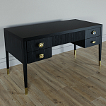 Письменный стол с 4-мя ящиками Elsa Dreams Black  варинант исполнения - 1 | Loft Concept во Владивостоке