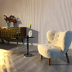 Дизайнерский журнальный стол с основанием в виде черных мраморных бусин Mybimus варинант исполнения - 2 | Loft Concept во Владивостоке