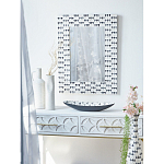 Прямоугольное зеркало с инкрустацией раковинами устриц Mother оf Pearl Facets варинант исполнения - 5 | Loft Concept во Владивостоке