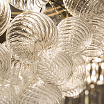 Люстра подвесная с рифлёными стеклянными шарами в форме воздушного облака Berries Chandelier варинант исполнения - 5 | Loft Concept во Владивостоке