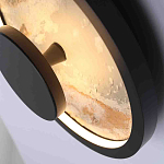 Бра круглое светодиодное с черной рамкой Stone Circle варинант исполнения - 2 | Loft Concept во Владивостоке