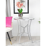 Столик приставной с круглой столешницей на серебристом основании Scenical Table варинант исполнения - 4 | Loft Concept во Владивостоке