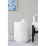 Приставной столик с рисунком из раковин устриц Bone Inlay варинант исполнения - 5 | Loft Concept во Владивостоке