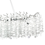 Линейная люстра с круглыми хрустальными подвесками Fairytree Chrome Crystal Branches Linear Chandelier варинант исполнения - 2 | Loft Concept во Владивостоке