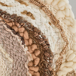 Овальный Современный Гобелен Абстракция в бежевых тонах Shallow варинант исполнения - 6 | Loft Concept во Владивостоке