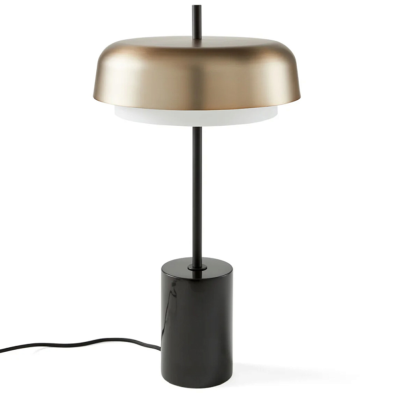 Настольная лампа Wilona Table Lamp Латунь Белый Черный Настольная лампа Wilona Table Lamp Латунь Белый Черный во Владивостоке | Loft Concept