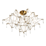 Потолочный светильник с тонкой металлической конструкцией цвета золото Quasar варинант исполнения - 2 | Loft Concept во Владивостоке