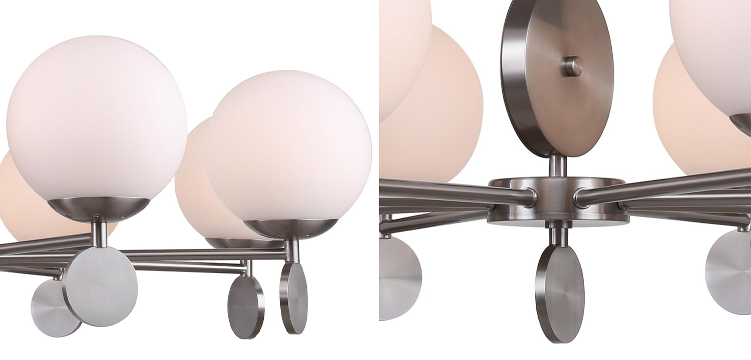 Люстра Kyran Nickel Chandelier 8 Люстра Kyran Nickel Chandelier 8 - Loft-Concept во Владивостоке