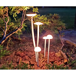 Уличный светильник с пятью матовыми плафонами в форме грибов на высоких изогнутых ножках Mushroom Shape варинант исполнения - 2 | Loft Concept во Владивостоке