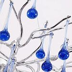 Люстра с синими стеклянными подвесками в форме капель FAIRYTREE Light варинант исполнения - 3 | Loft Concept во Владивостоке