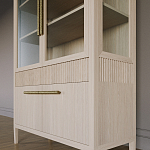 Витрина Primo со стеклянными фасадами и буфетом шпон Светлый дуб варинант исполнения - 6 | Loft Concept во Владивостоке