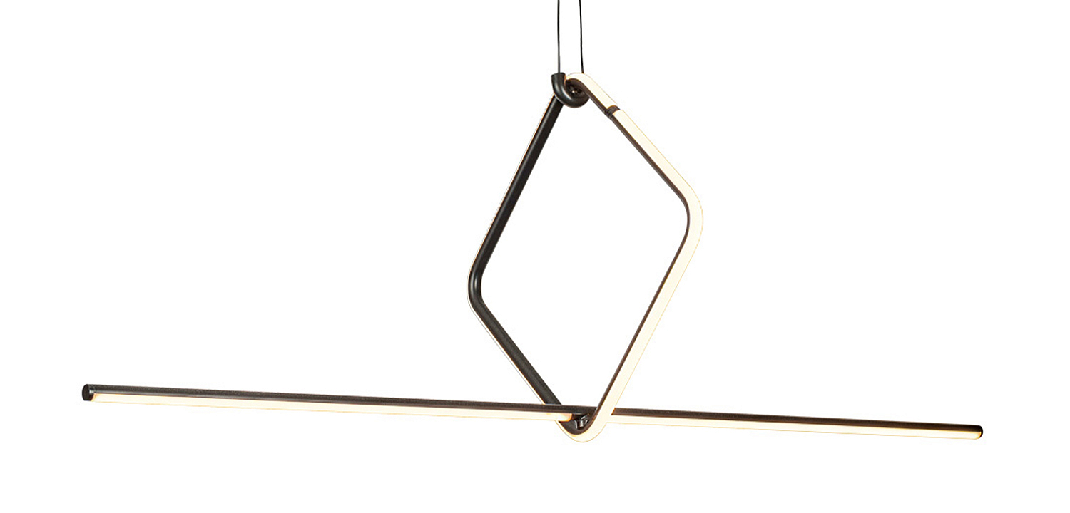 Подвесной светильник Square Line Black Led Lamp Подвесной светильник Square Line Black Led Lamp - Loft-Concept во Владивостоке