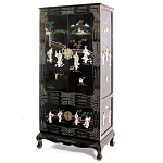 Шкаф черный в китайском стиле  Chinese Cabinet Black варинант исполнения - 4 | Loft Concept во Владивостоке