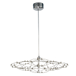 Люстра подвесная с тонкой металлической конструкцией цвета хром Quasar варинант исполнения - 1 | Loft Concept во Владивостоке