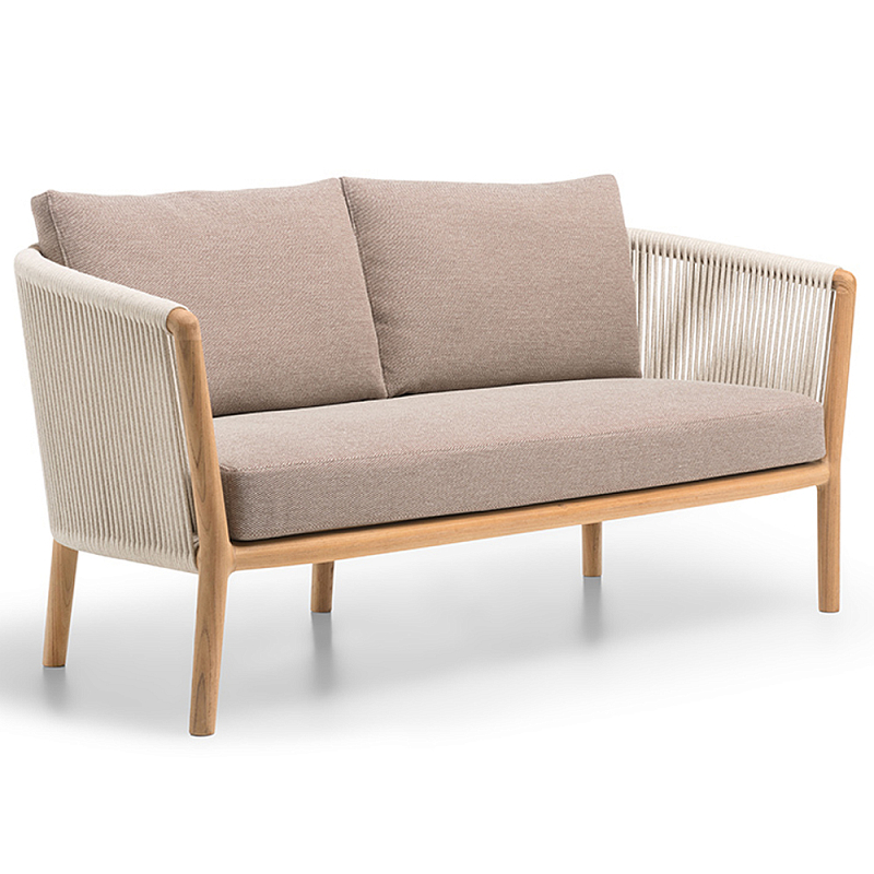 Дизайнерский уличный диван из массива дерева BOBOLI Sofa Древесина Бежевый Дизайнерский уличный диван из массива дерева BOBOLI Sofa Древесина Бежевый во Владивостоке | Loft Concept