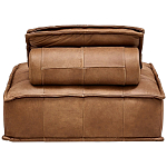 Модульное коричневое кожаное кресло Caron Leather Armchair варинант исполнения - 3 | Loft Concept во Владивостоке