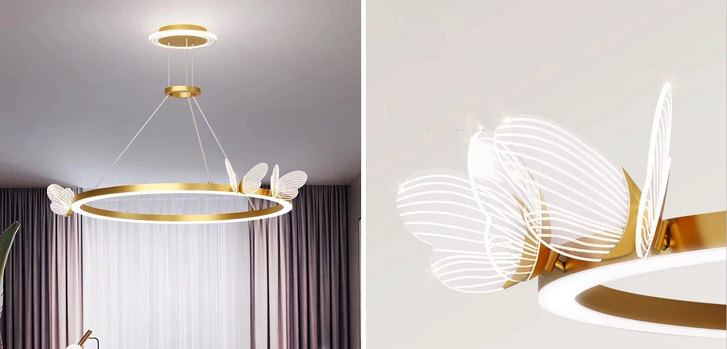 Подвесной светильник с бабочками Butterfly Ring F Подвесной светильник с бабочками Butterfly Ring F - Loft-Concept во Владивостоке