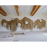 Большая дизайнерская Инсталляция из соломы RAFFIA Installation  варинант исполнения - 3 | Loft Concept во Владивостоке