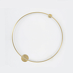 Бра светодиодное круглой формы с рамкой цвета латунь Ring Horizontal варинант исполнения - 1 | Loft Concept во Владивостоке