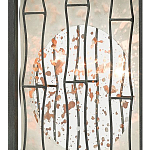 Бра с круглой зеркальной вставкой с эффектом ржавчины Stunning Radiance варинант исполнения - 1 | Loft Concept во Владивостоке