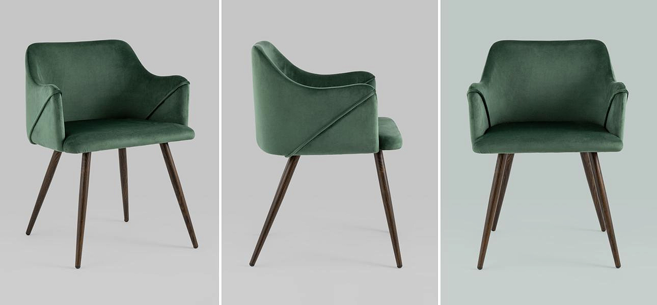 Стул Monarch Chair Зеленый Велюр Стул Monarch Chair Зеленый Велюр - Loft-Concept во Владивостоке