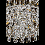 Круглая люстра с хрустальными подвесками на серебряном каркасе Gorgeous Crystal Light варинант исполнения - 7 | Loft Concept во Владивостоке