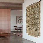 Панно на стену плетеное Макраме бежевый цвет  варинант исполнения - 4 | Loft Concept во Владивостоке