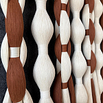 Дизайнерский Декор на стену с кисточками из хлопковых нитей wall panel Thread brushes варинант исполнения - 3 | Loft Concept во Владивостоке