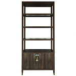 Стеллаж со стеклянными полками Elsa Dreams Walnut варинант исполнения - 7 | Loft Concept во Владивостоке