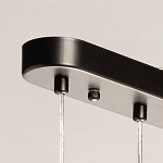 Люстра с 3-мя плафонами волнообразной формы цвета янтарь и 2-мя прозрачными шарообразными плафонами Lucid Rain  варинант исполнения - 10 | Loft Concept во Владивостоке