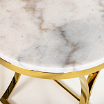 Кофейный столик на подстолье золотого цвета Noelle варинант исполнения - 4 | Loft Concept во Владивостоке