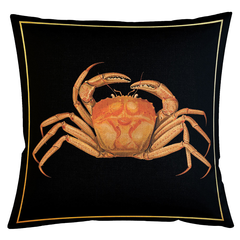 Декоративная подушка Crab Бежевый Черный Декоративная подушка Crab Бежевый Черный во Владивостоке | Loft Concept