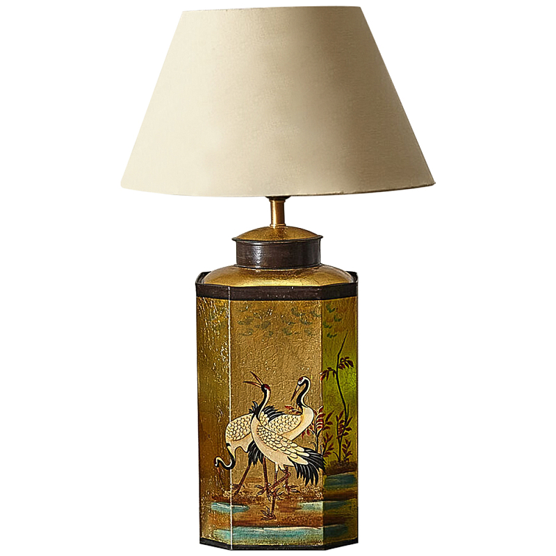 Настольная лампа Шинуазри с абажуром Golden Garden Chinoiserie Table Lamp Золотой Бежевый Мульти Настольная лампа Шинуазри с абажуром Golden Garden Chinoiserie Table Lamp Золотой Бежевый Мульти во Владивостоке | Loft Concept