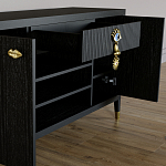 Комод-буфет Elsa Dreams Black с открытыми полками   варинант исполнения - 1 | Loft Concept во Владивостоке