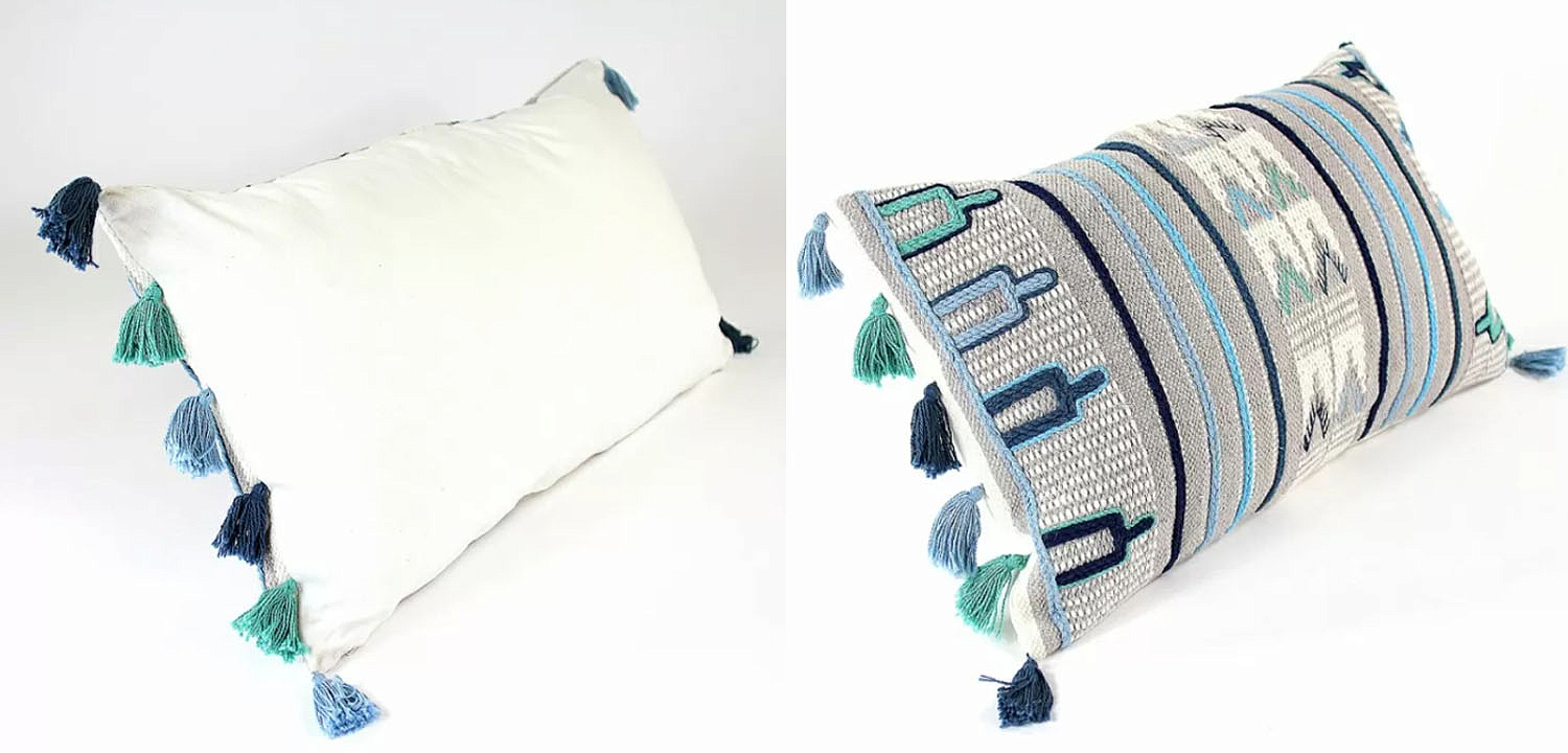 Чехол на подушку Blue Ikat Чехол на подушку Blue Ikat - Loft-Concept во Владивостоке