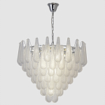 Люстра с подвесками из рифленного стекла в форме капель Textured Glass Chandelier варинант исполнения - 9 | Loft Concept во Владивостоке
