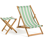 Шезлонг из акации и ткани Argentina варинант исполнения - 7 | Loft Concept во Владивостоке