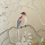 Обои ручная роспись Temple Newsam White Gold gilded silk варинант исполнения - 5 | Loft Concept во Владивостоке