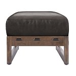 Банкетка Duncan винтажная черная кожа варинант исполнения - 2 | Loft Concept во Владивостоке