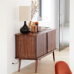 Низкий буфет с 2-мя раздвижными дверцами Toinette Light Cupboard варинант исполнения - 13 | Loft Concept во Владивостоке