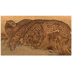 Картина с изображением Леопардов Leopards by stream варинант исполнения - 3 | Loft Concept во Владивостоке
