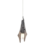 Подвесной светильник с черной металлической основой и рельефным плафоном Glass Pod варинант исполнения - 1 | Loft Concept во Владивостоке