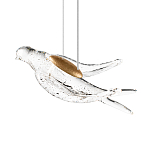 Подвесной светильник с прозрачной стеклянной птичкой Serip Voa варинант исполнения - 1 | Loft Concept во Владивостоке