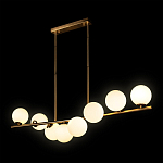 Люстра на штанге с 8-ю белыми шарообразными плафонами Bubble Chandelier варинант исполнения - 3 | Loft Concept во Владивостоке