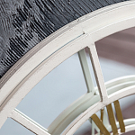 Зеркало настенное в белой металлической раме в виде часов Mirror Tower Clock варинант исполнения - 2 | Loft Concept во Владивостоке