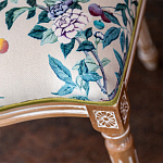 Стул из массива бука бежевый с изображением птиц в саду Beige Green Chinoiserie Blue Bird Chair варинант исполнения - 4 | Loft Concept во Владивостоке