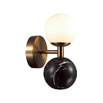 Бра с шарообразным матовым плафоном и шаром из камня на металлическом основании Orb Essence варинант исполнения - 7 | Loft Concept во Владивостоке