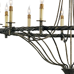 Люстра двухъярусная с отделкой в виде веревки Black Light Profile варинант исполнения - 1 | Loft Concept во Владивостоке